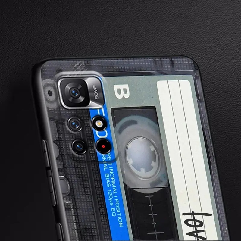 Cinta de casete de música Retro Para Xiaomi, funda NFC para Poco F3, F4, F5 Pro, X3, X4 Pro, GT, X5, M3, M4, M5, M5s, C40, C50, C51, C55 - imagen 5