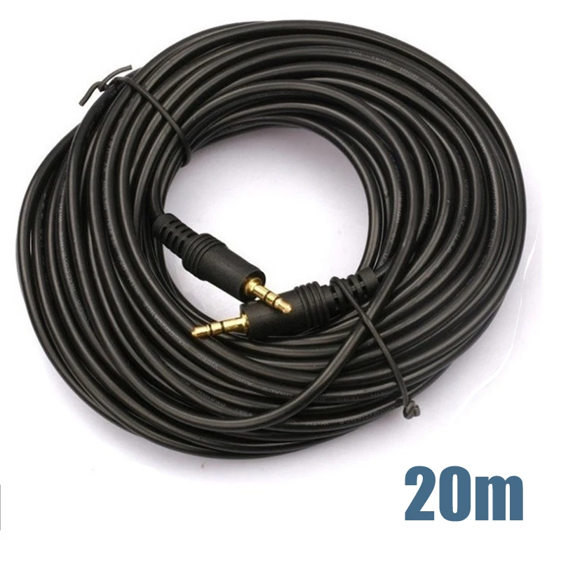 Cable de Audio estéreo de alta calidad de 3,5mm, TV, ordenador, reproductor de CD, VCD, DVD, MP3/MP4, amplificador, Cable de extensión para coche, 10m/15m/20m - imagen 5