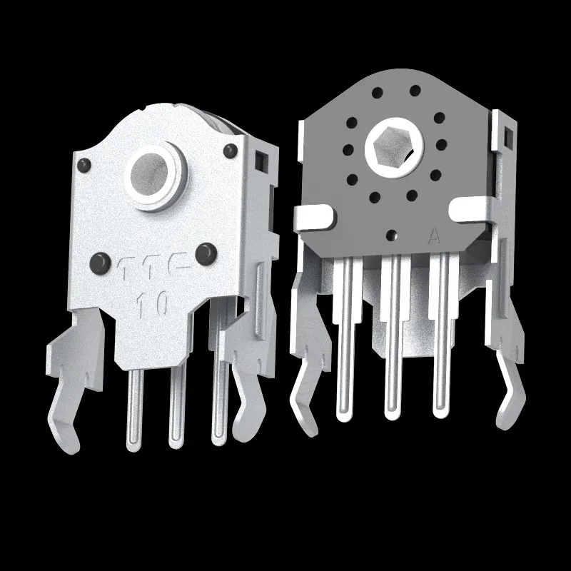 Codificador de rueda de plata TTC, codificador de rueda de plata de desplazamiento de ratón giratorio de 8mm, 9mm, 10mm, 11mm y 14mm con marca de orificio de 1,74mm para ratón de PC - imagen 3
