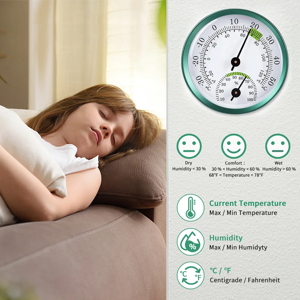 Mini termómetro higrómetro para interiores y exteriores, Monitor inalámbrico de temperatura y humedad, medidor para pared del hogar y habitación al aire libre - imagen 5