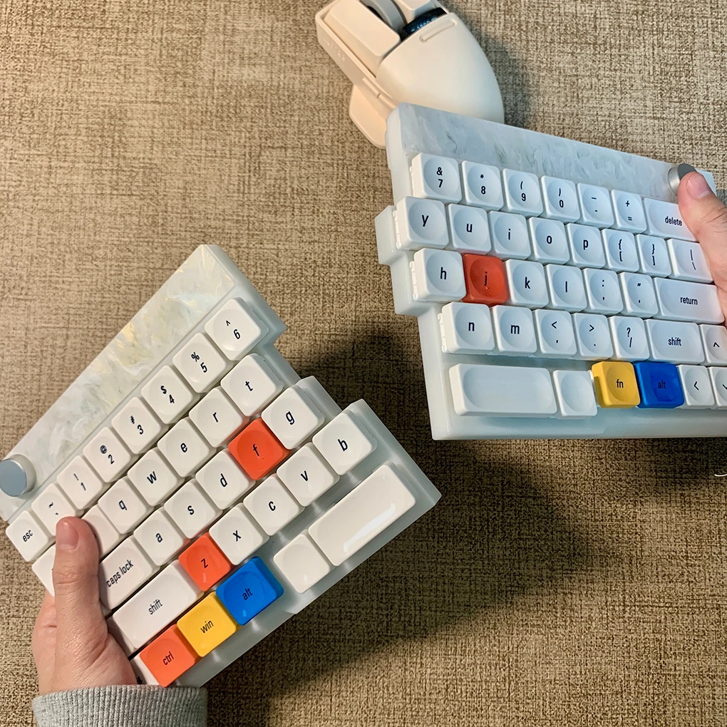 Time LCK Juego de teclas temáticas de perfil bajo PBT Teclas personalizadas para teclas de teclado mecánico Accesorios de diseño ultrafinos 30%-100%
