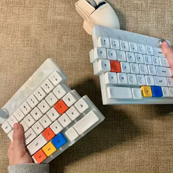 Time LCK Juego de teclas temáticas de perfil bajo PBT Teclas personalizadas para teclas de teclado mecánico Accesorios de diseño ultrafinos 30%-100%