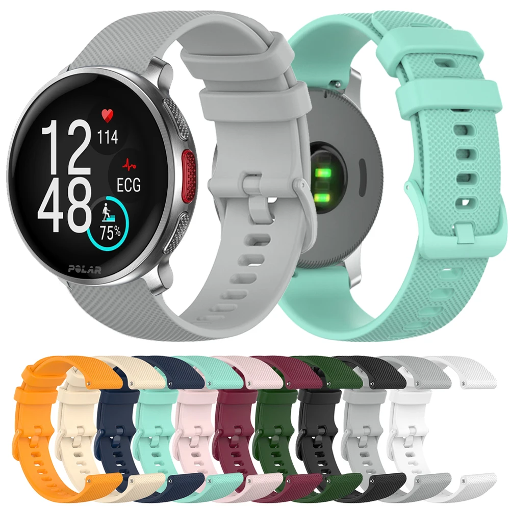 Correa de silicona para reloj Polar ignite 3 2 Vantage M M2 V3, accesorio deportivo de 22mm y 20mm, Grit X Pro y Pacer - imagen 2