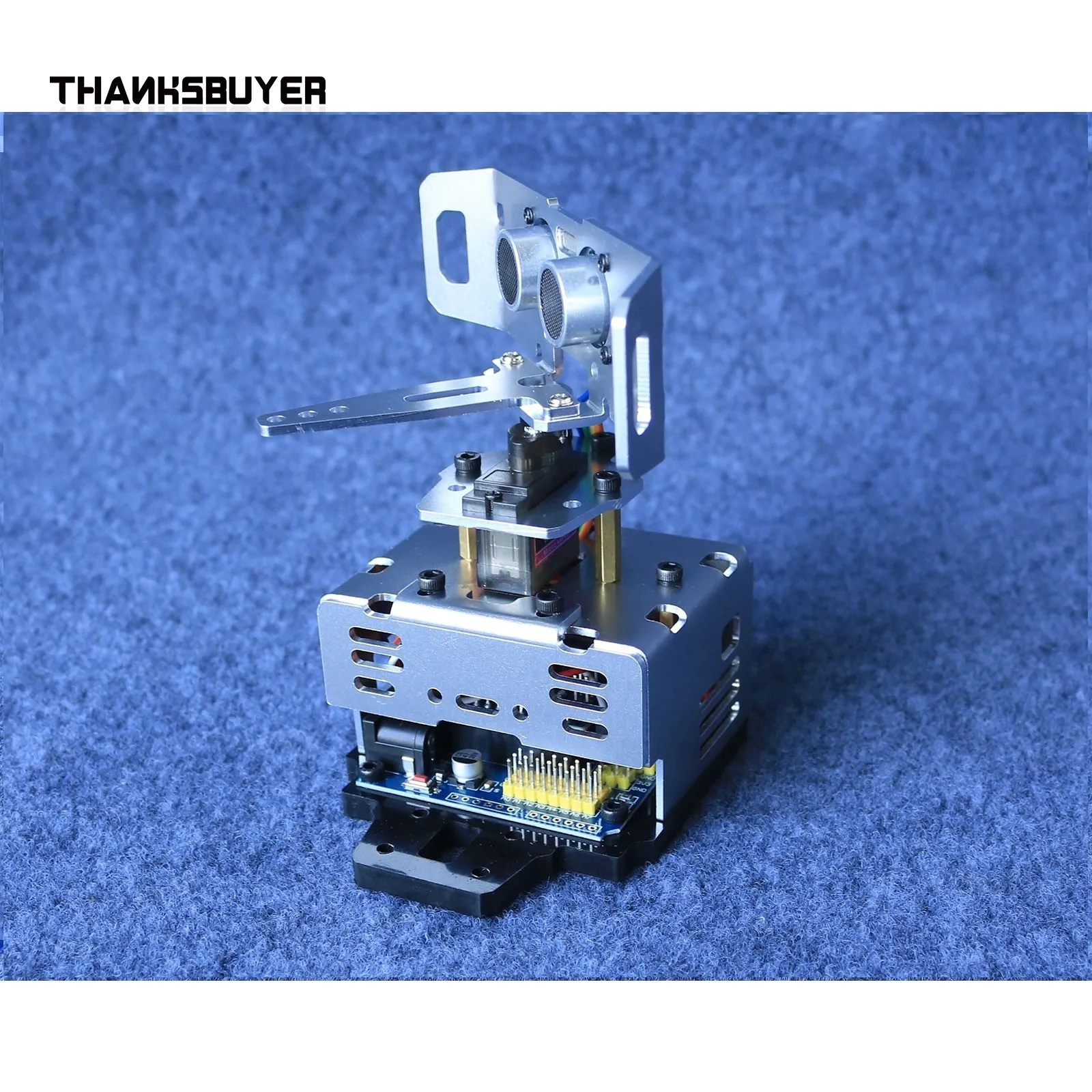 Kit de aprendizaje de programación de Radar ultrasónico MG90S Detector ultrasónico de servomotor de engranaje de Metal 2 para bricolaje - imagen 3