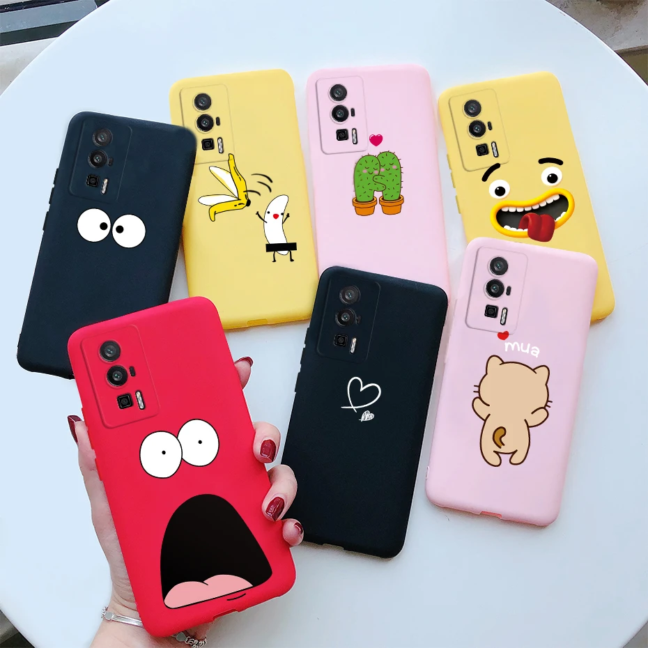 Funda trasera de silicona suave para teléfono móvil, carcasa bonita de dibujos animados pintados con Gato, para Xiaomi Poco, F5Pro, F5, F, 5 Pro, PocoF5Pro, 5G - imagen 2