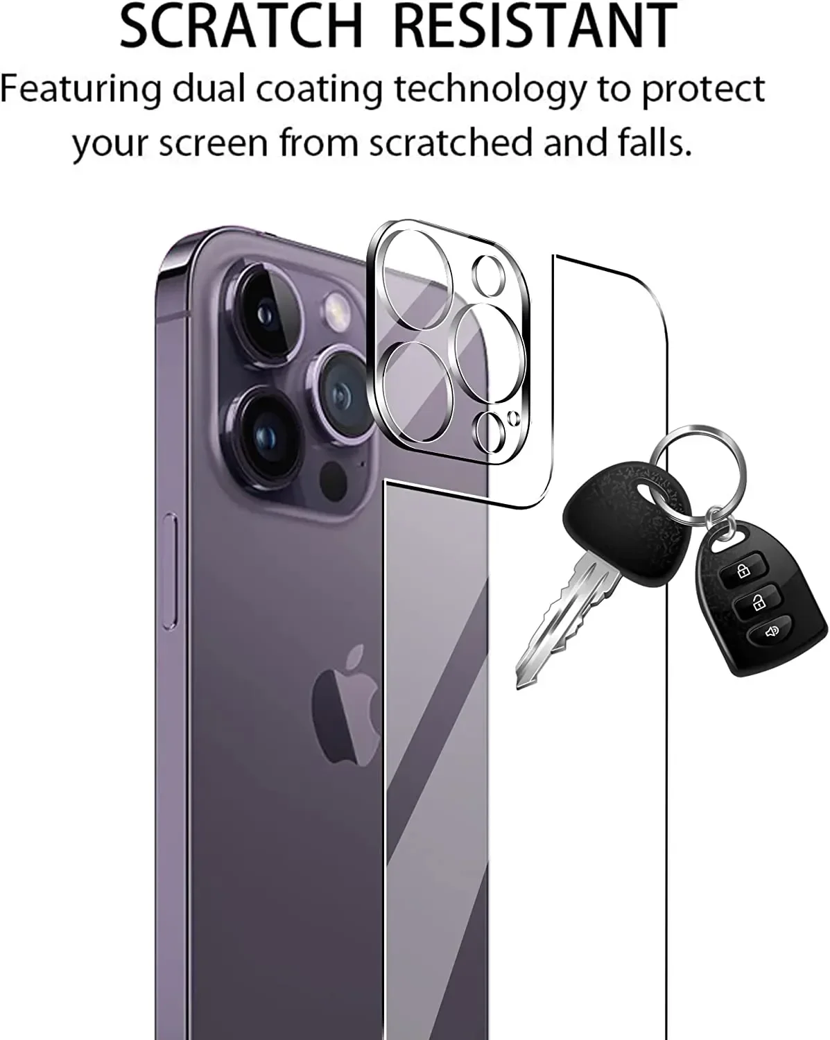 Vidrio templado 4 en 1 para IPhone 15 14 13 11 16 Pro Max 12 Mini Plus 15Pro 14Pro i16 Protector de pantalla trasera con película de lente de cámara - imagen 3