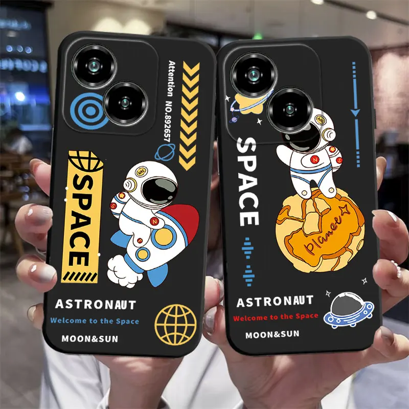 For ZTE Blade A35E A35 A75 A55 Case Shockproof Silicone Soft TPU Phone Case For ZTE A75 A35E ZTE A55 A35 Cute Cartoon Back Cover - imagen 2
