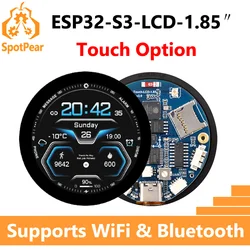 Placa ESP32-S3 Waveshare Pantalla LCD Táctil IPS 1,85" WiFi Bluetooth