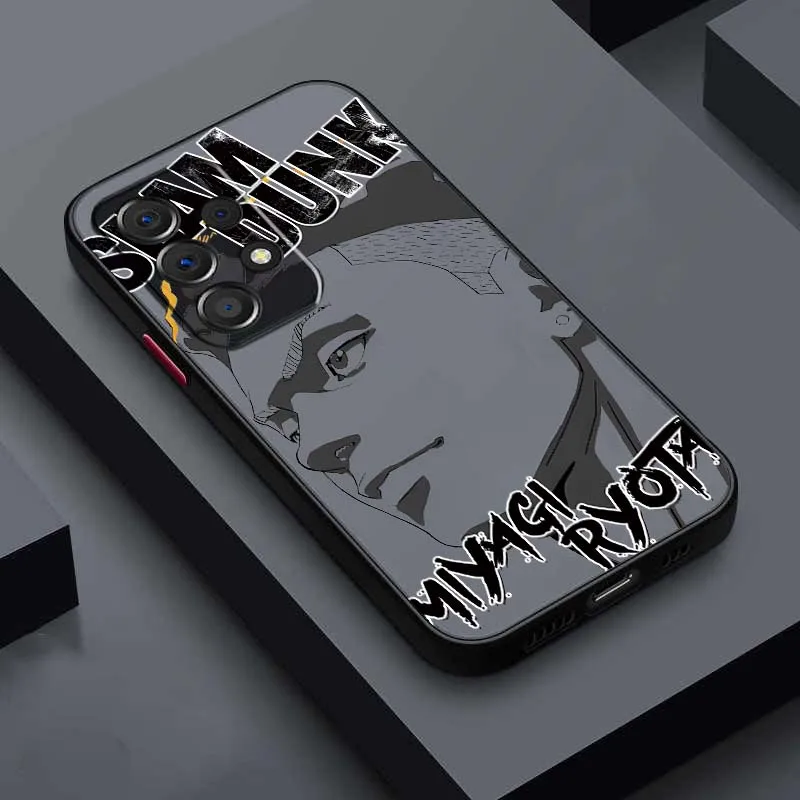 Anime SLAMS DUNKS funda de teléfono artística de lujo para Samsung A73 A72 A71 A55 A54 A53 A52 A51 A35 A25 A15 A14 5G esmerilado translúcido - imagen 4