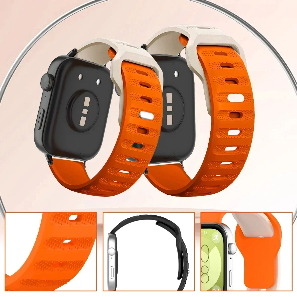 Correa de silicona para reloj inteligente, pulsera de repuesto para Huawei Watch Fit 3, accesorios deportivos - imagen 3