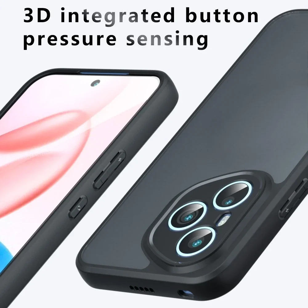 Para Honor 400 400 Pro versión Global funda a prueba de golpes piel esmerilada sensación mate PC + TPU cubierta transparente antihuellas - imagen 4