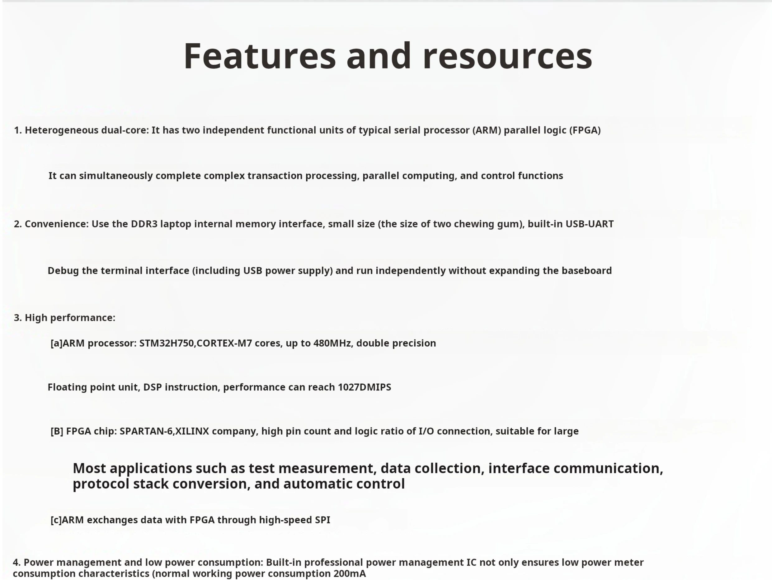 Chipboard GINGKO Icore4TX ARM FPGA Dual-Core Development Board, STM32H750, Xilinx Artix-7 XC6SLX16