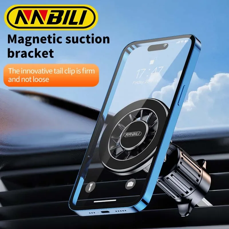 NNBILI Magsafe Car Phone Holder Magnetic Car Mount Support Mobile Bracket in Car For iPhone 15 14 13 12 11 Samsung Xiaomi Magnet
