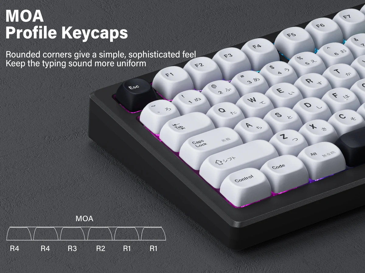Teclas XVX PBT - Teclas MOA blancas, teclas japonesas 75 por ciento, teclas personalizadas con sublimación de tinte, juego de teclas de teclado de 137 teclas - imagen 3