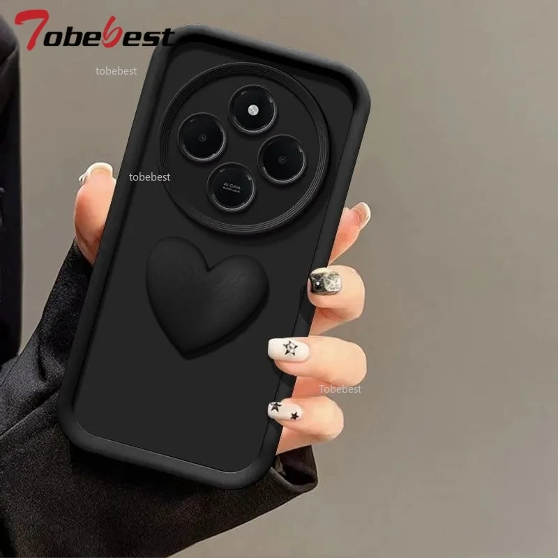 Funda protectora de silicona con forma de corazón de amor para Xiaomi Redmi 14C Note 14 Pro Plus 4G 5G - imagen 5