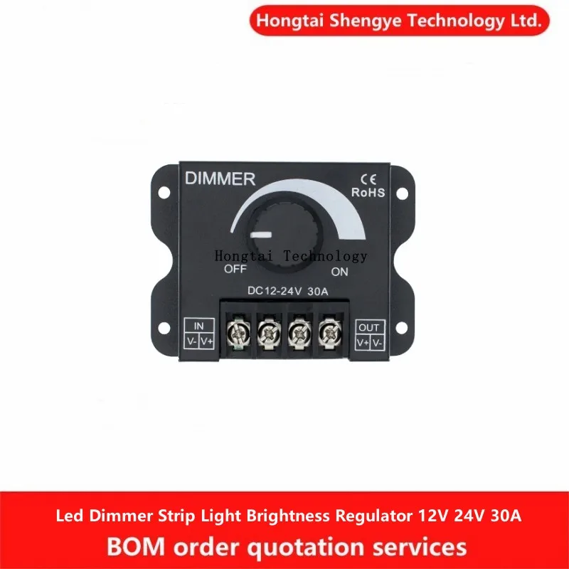 Tira de atenuación Led, atenuador de brillo, perilla de atenuación, 12V360W 24V 720W 30A para 5050 3528 Led