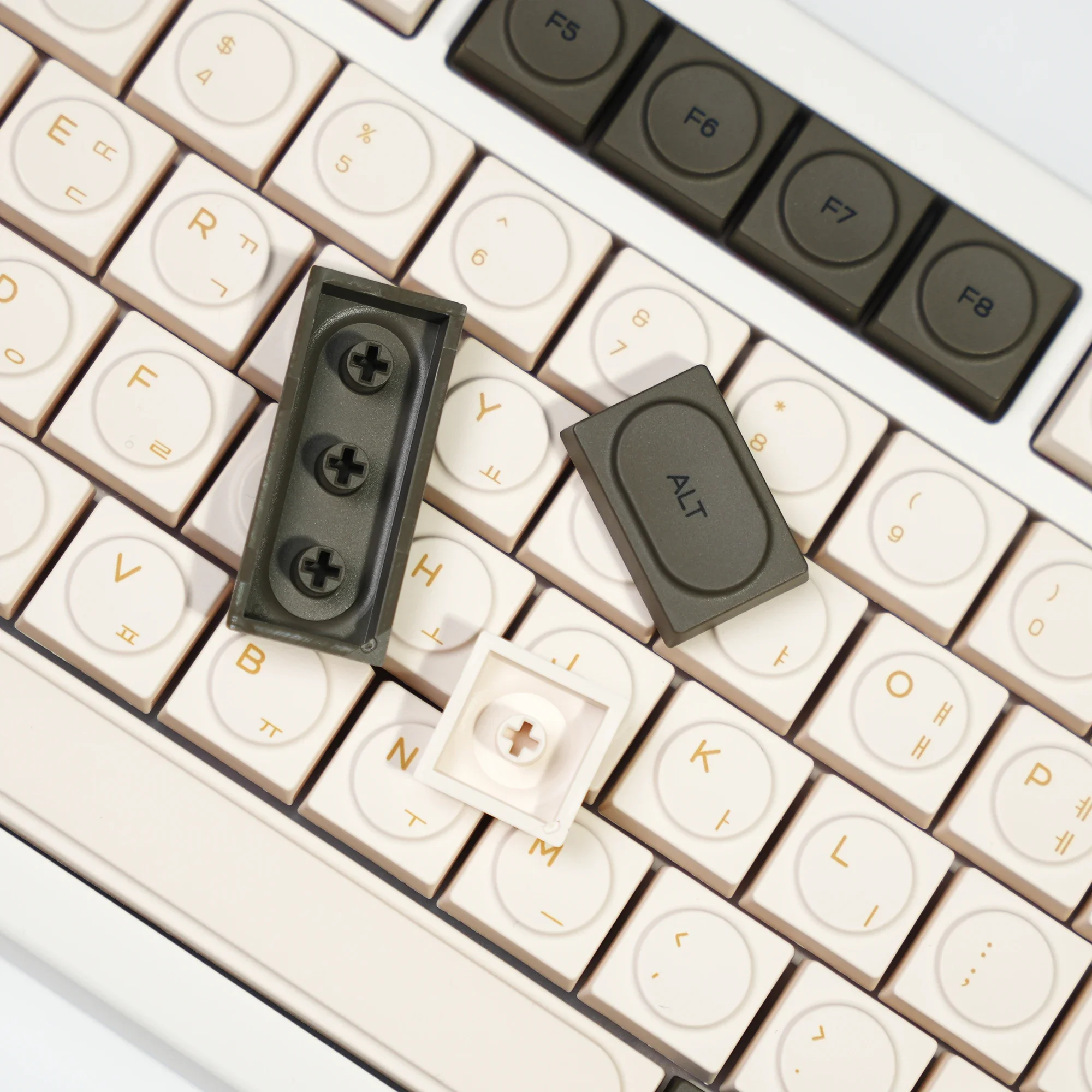 KBDiy-Juego de teclas coreanas brillantes, 138 teclas, perfil de cereza personalizado, teclas Retro PBT para teclado mecánico, interruptores MX DIY - imagen 3