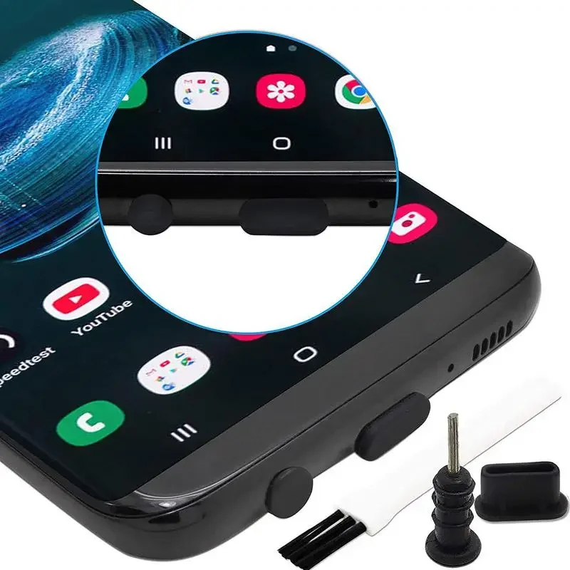 Enchufe tipo C, enchufe antipolvo de 3,5mm, enchufe para auriculares, cubierta protectora de puerto de carga USB tipo C, enchufe móvil, puerto de carga de teléfono protector - imagen 5