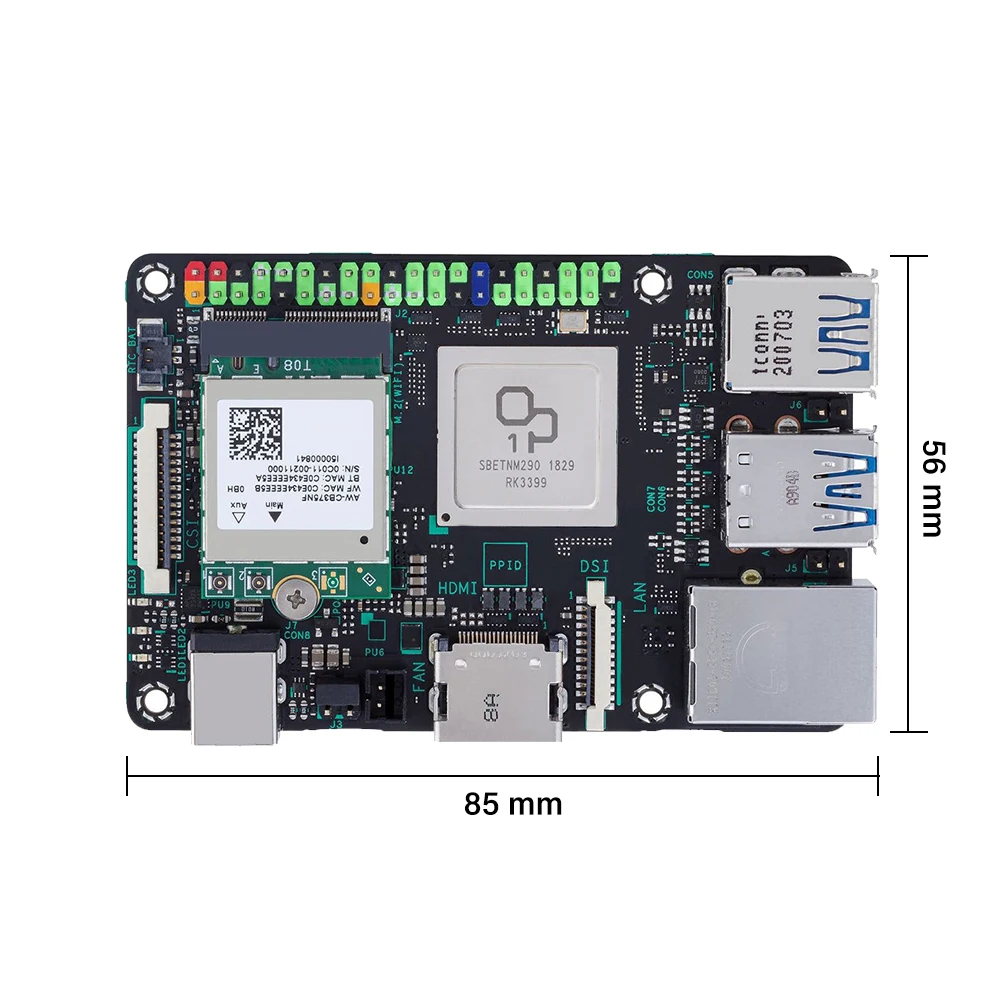 ASUS-Placa de Tinker 2S Rockchip RK3399, ordenador individual basado en brazo, SBC, compatible con Android 10, Ubuntu Tinkerboard 2S, Tinker2S - imagen 4