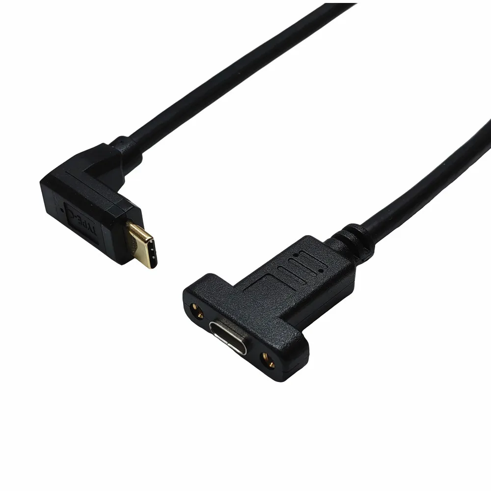 Cable de extensión tipo C USB-C 3,1 macho a hembra, con espaciado entre orificios de tornillo de montaje en panel para instalación mecánica 0,3 m 0,6 m 1m - imagen 2