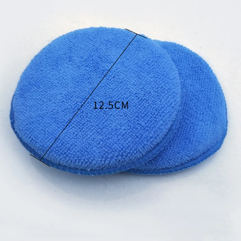 Almohadillas aplicadoras de detalles de coches de microfibra suave, esponjas de espuma de bolsillo redondo para el cuidado del coche, encerado y pulido, 5/10/20 piezas - imagen 4
