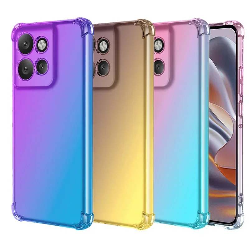 Funda de TPU con gradiente a prueba de golpes para Motorola Edge 50 Neo, Funda protectora para Moto Edge 50 Pro Fusion Ultra, Funda Coque Capa
