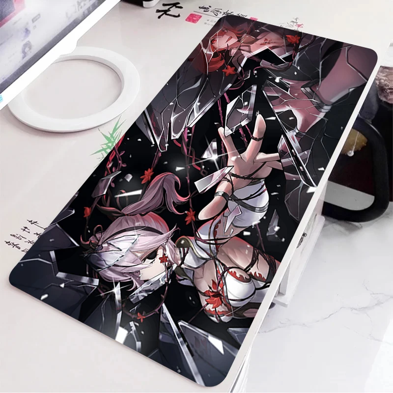 Alfombrilla de ratón Wuthering Waves Camellya, alfombrilla para ratón portátil, accesorios para juegos, alfombrilla para ratón, teclado, PC, gabinete de jugador, alfombrilla de escritorio rosa para niña - imagen 2