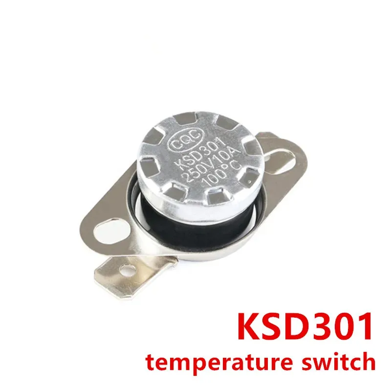 Termostato bimetálico KSD301 10A 250V, interruptor de temperatura normalmente cerrado, termostato 75C 85C 95C 110C 130C 150C 180C 45-190 grados - imagen 2