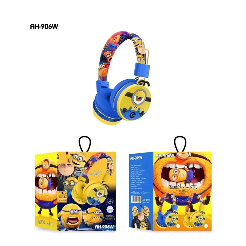 Minions-auriculares inalámbricos con Bluetooth para niño y niña, audífonos estéreo para videojuegos, videojuegos, deportes, película, Despicable Me Senior, regalo - imagen 2