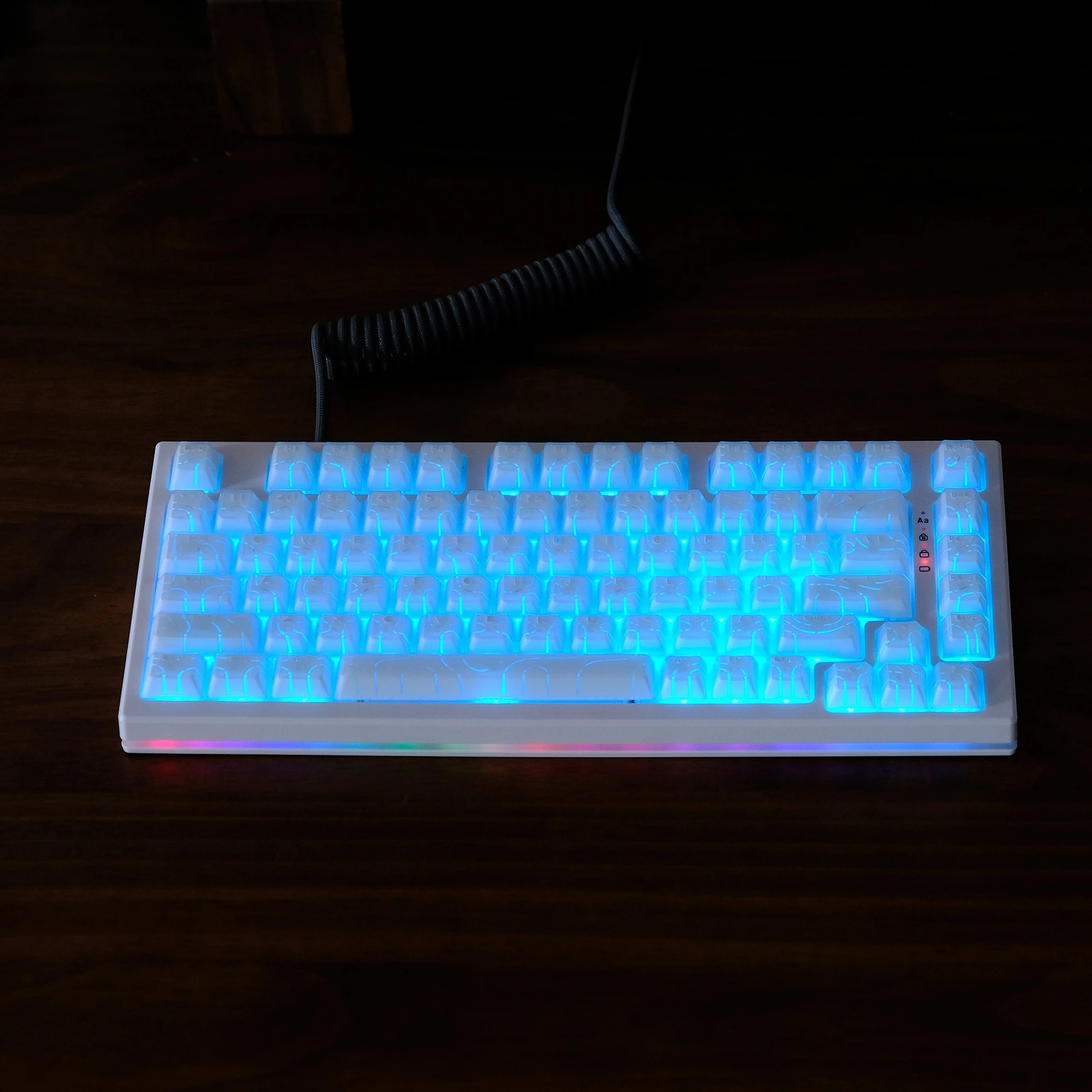 Aifei 131 Keys X-RAY Keycaps White ABS Double Shot Translucent Cherry Height for Mechanical Keyboard AULA F75 Ajazz Mad 60he PC - imagen 5