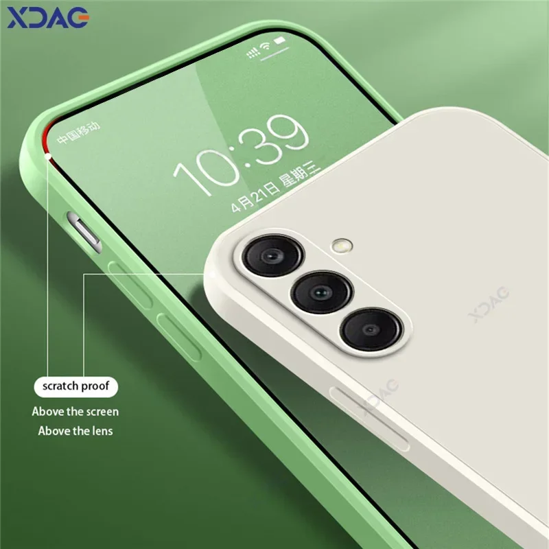 Funda de teléfono de silicona líquida cuadrada Original para Samsung Galaxy A26 A36 A56 5G 360, funda trasera protectora suave anticaída a prueba de golpes - imagen 3