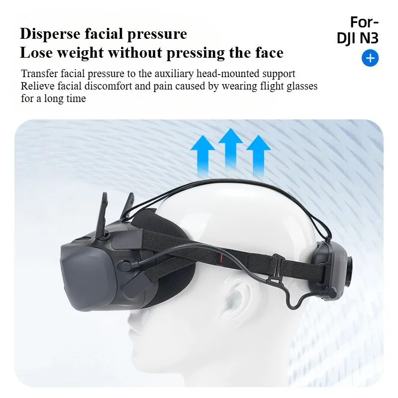 Para DJI Neo Goggles N3 diadema de protección Simple para DJI N3 PU cuero alivio de presión línea Vertical diadema auxiliar - imagen 4