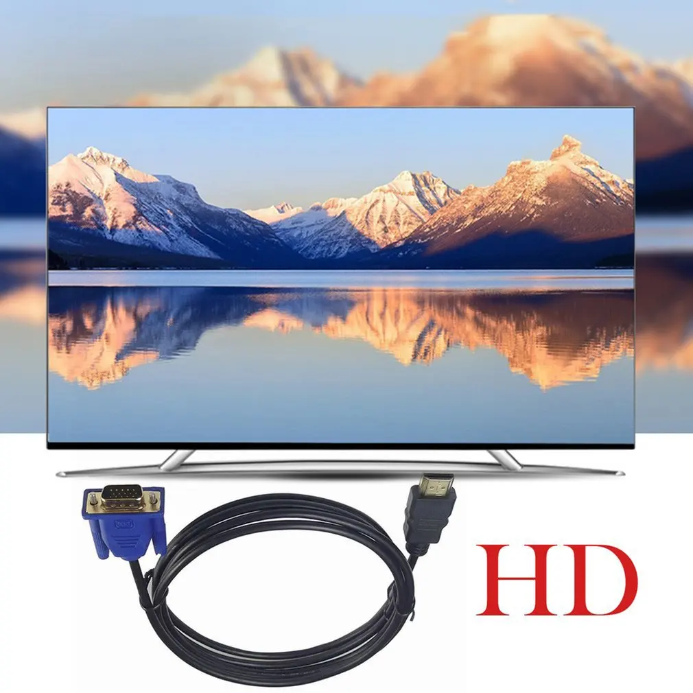 Cable HDMI a VGA de 1/1, 8/3m, Cable adaptador HD compatible con HDMI con Audio, venta al por mayor - imagen 3