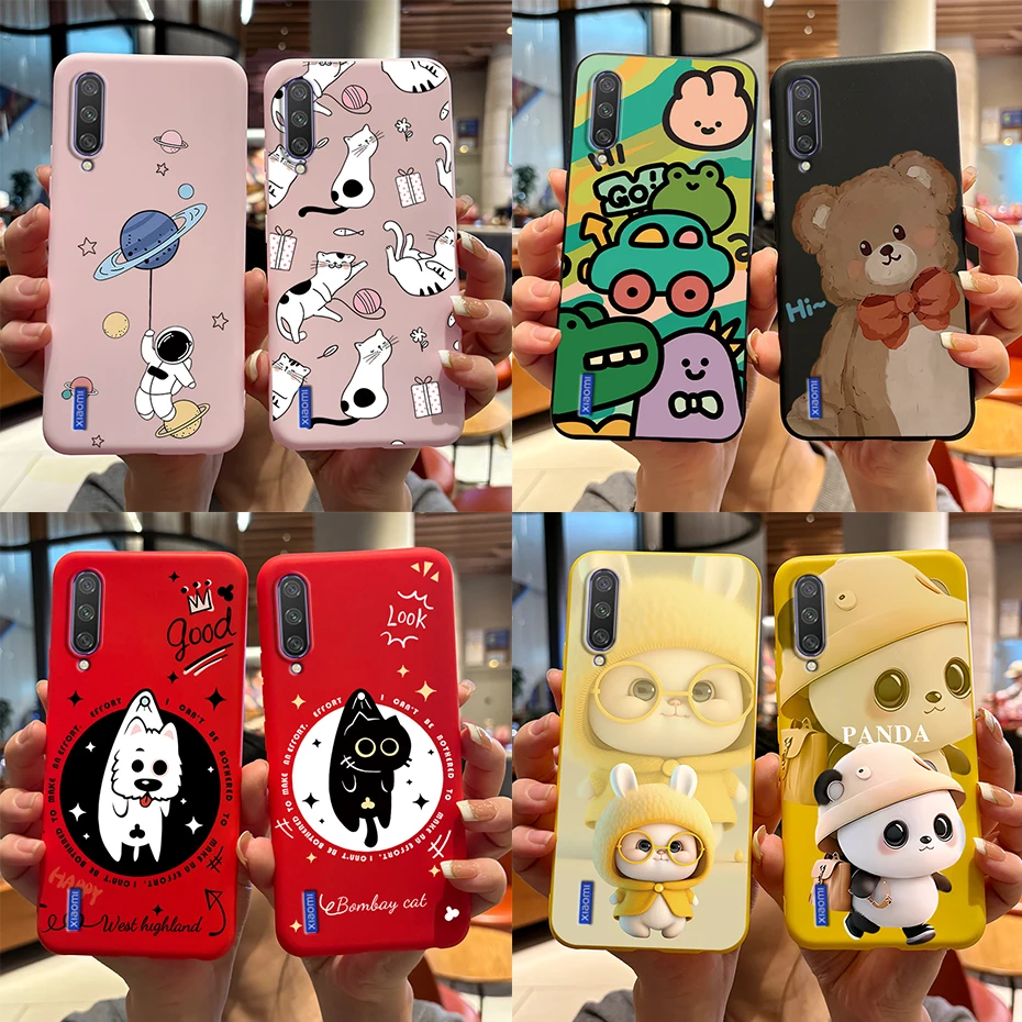Para Xiaomi Mi A3 funda Mi A3 lindo astronauta Panda funda de teléfono de silicona para Xiomi Mi A3 A 3 MiA3 6,09 pulgadas Protector suave