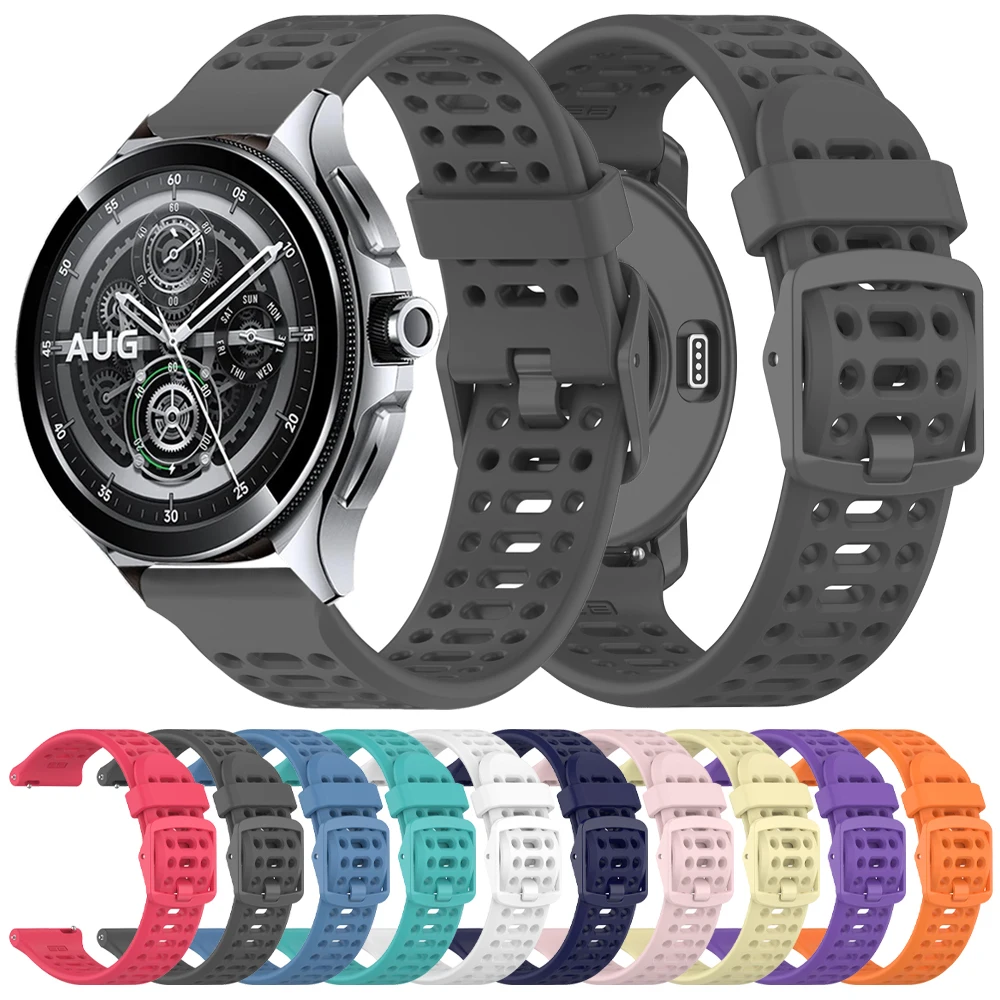 Correa de silicona de 22mm para Xiaomi S4 S3 S1 correa activa Mi Watch 2 Pro/color 2 pulsera deportiva para Redmi Watch 5 correas activas/5 Lite