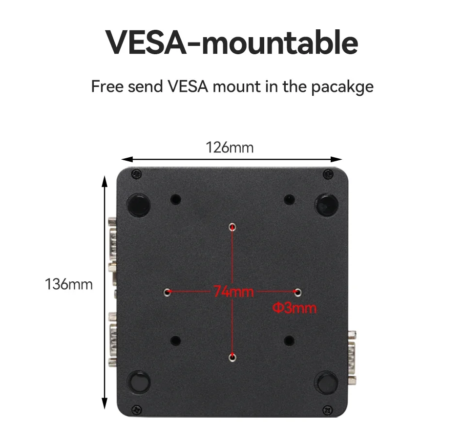 Mini PC Industrial sin ventilador Intel Celeron N5100 DDR4 2LAN 4COM RS232 RS485 VGA HDMI WIFI 4G LTE Windows 11/10 computadora Linux - imagen 5