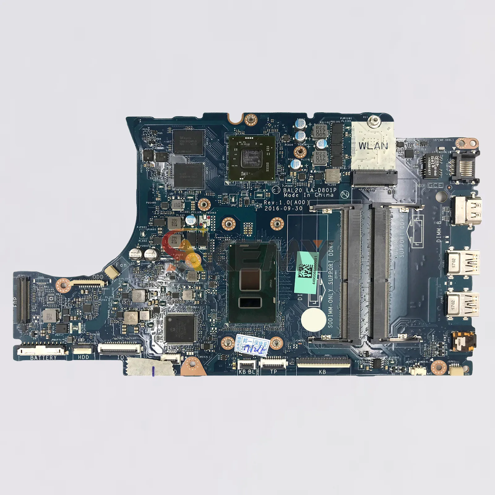 Para DELL Inspiron 15 5567 17 5767 placa base para ordenador portátil BAL20 LA-D801P con i3 i5 i7 CPU DDR4 CN-0KFWK9 0Y8N7H 100% probado OK - imagen 3