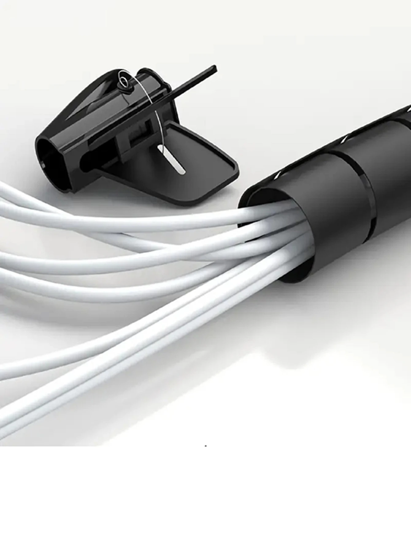 Protector de Cable en espiral Flexible, organizador de cables de ordenador, Clip de tubo Protector, herramientas de gestión, 16/10mm, 2 piezas - imagen 4