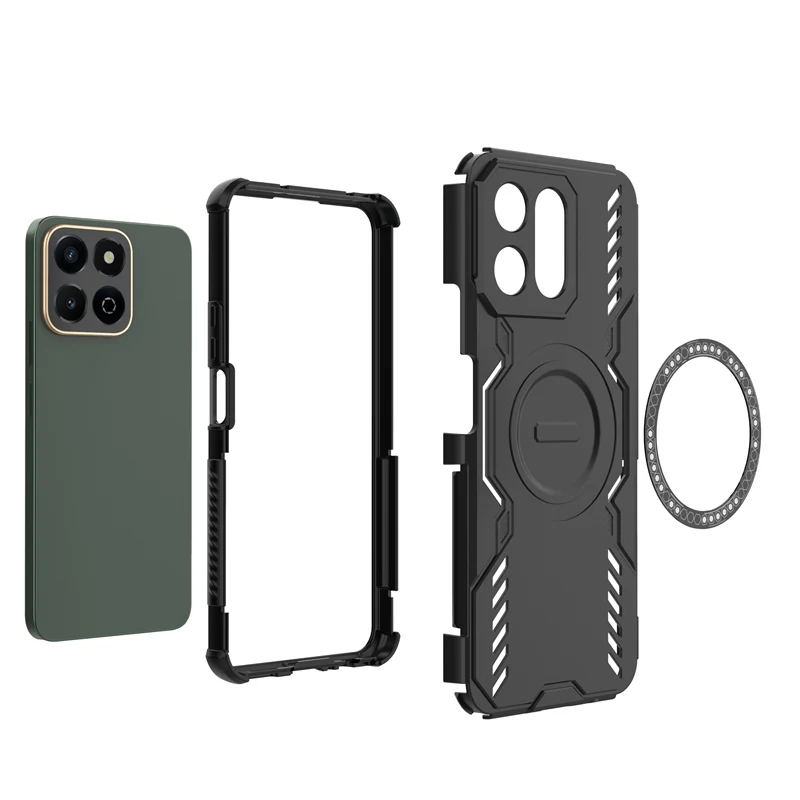Funda de teléfono con disipación de calor para Honor X7c 4G, pieza de atracción magnética para Honor X7c 4G Global чехол, Funda trasera