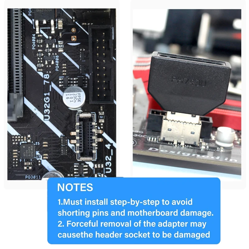 Adaptador de Panel frontal USB 3,0 tipo E, convertidor de placa base de cabezal de 19/20 pines, transferencia de datos de 5Gbps, Plug & Play para PC de escritorio - imagen 5