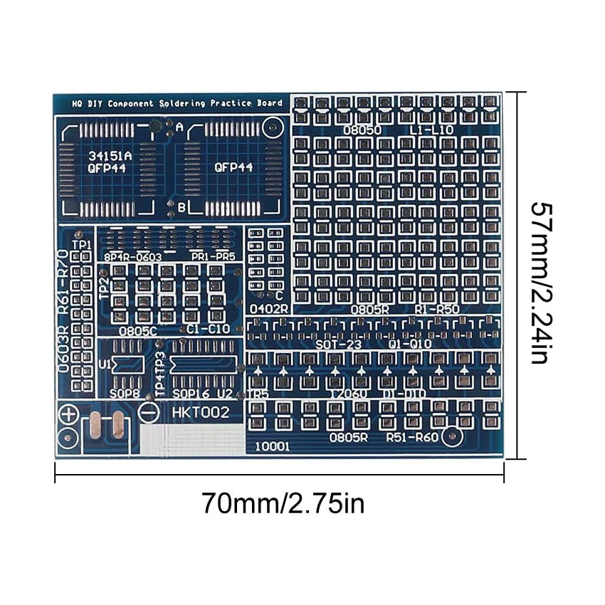 Componentes SMD/SMT, tablero de práctica de soldadura, Kits de proyectos electrónicos, Kit de soldadura DIY, tablero de entrenamiento de habilidades, Transistor Led SMD - imagen 5