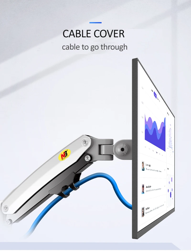 Soporte Monitor - Detalle de resorte gas