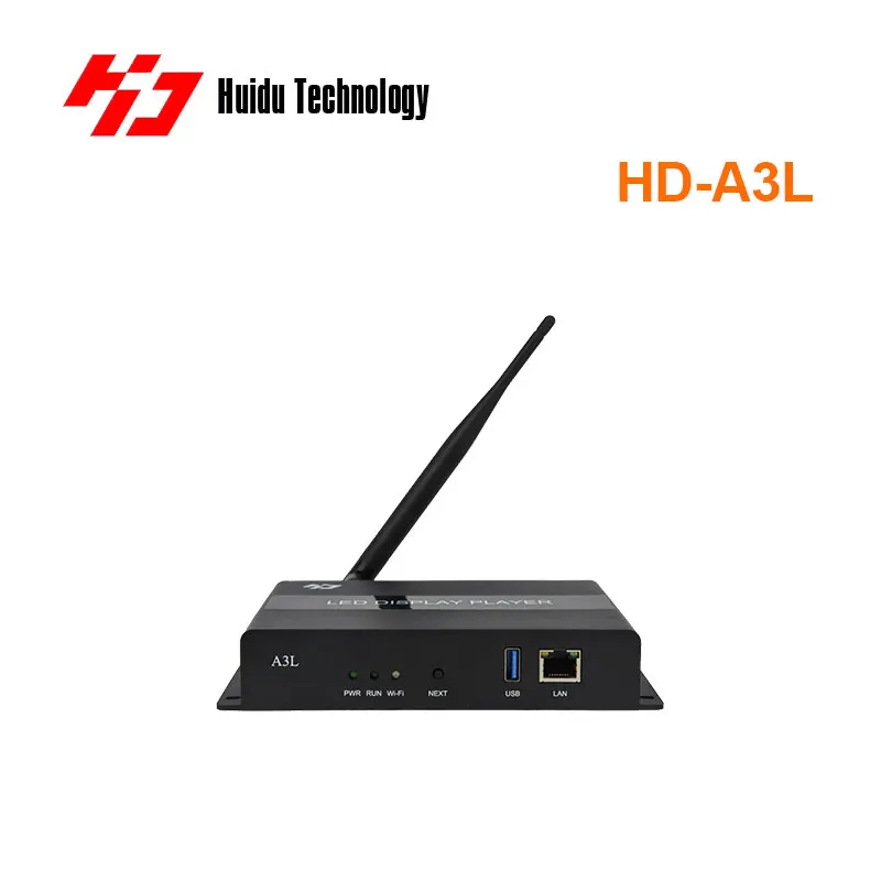 Controlador RGB Inalámbrico Huidu HD-A3L, Tarjeta de Video LED a Todo Color, WiFi, Asincronización, Reemplazo para la Caja HD-A3