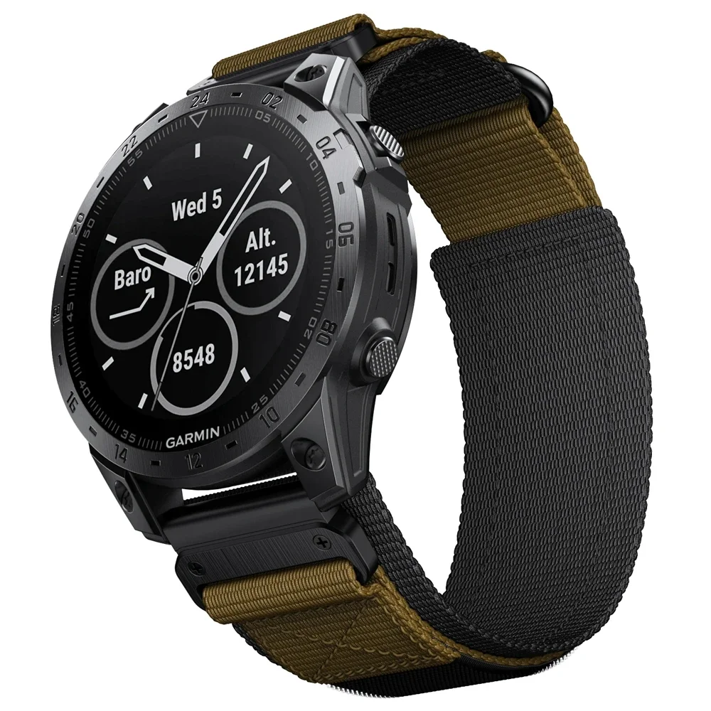 Correa táctica de nailon QuickFit para exteriores, 22mm, 26mm, para Garmin Fenix 7X 6X Pro 5X Plus/Quatix/Mk2/Enduro 2/Instinct 2X - imagen 4