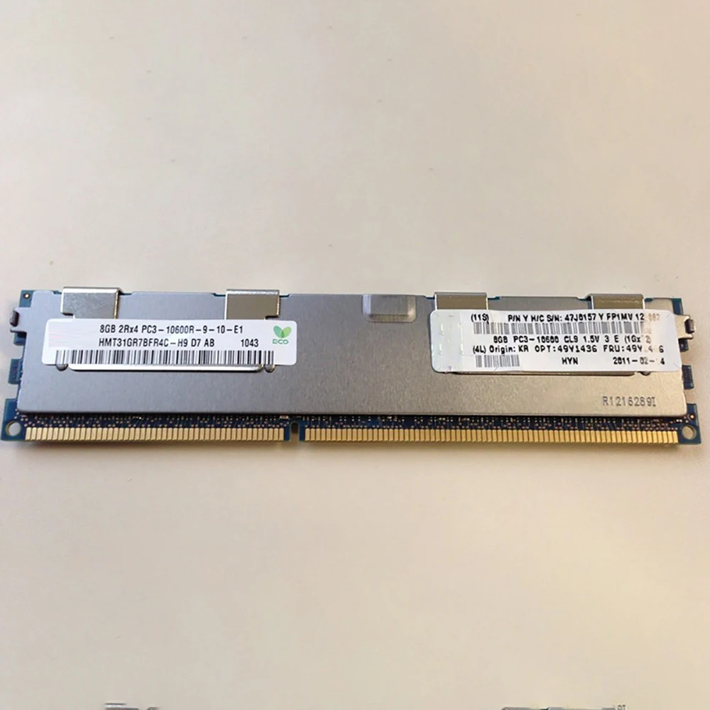 RAM X3530 X3500 X3650 M3 M4 49Y1436 49Y1446 47J0157 1333 Memoria de servidor PC3-10600R de alta calidad 8GB ECC 2RX4 DDR3 - imagen 4