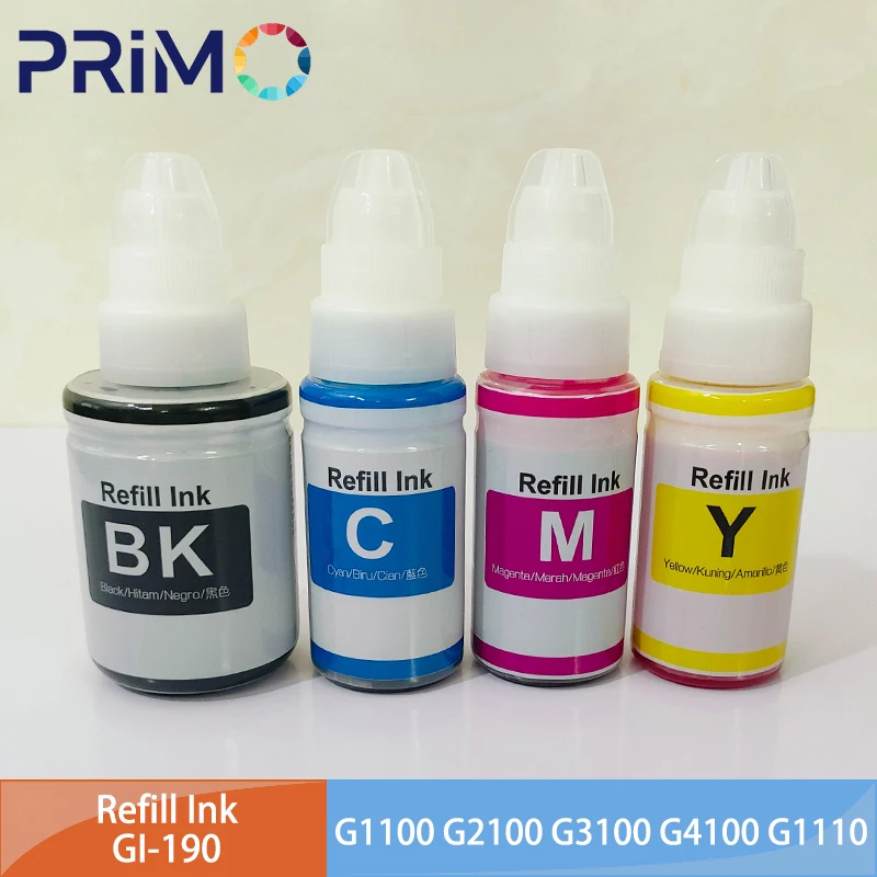 GI190 GI-190 GI 190 botella de recarga de tinta a base de agua para Canon PIXMA G1100 G2100 G3100 G4100 G1110 G1111 G2110 G2111 G3110