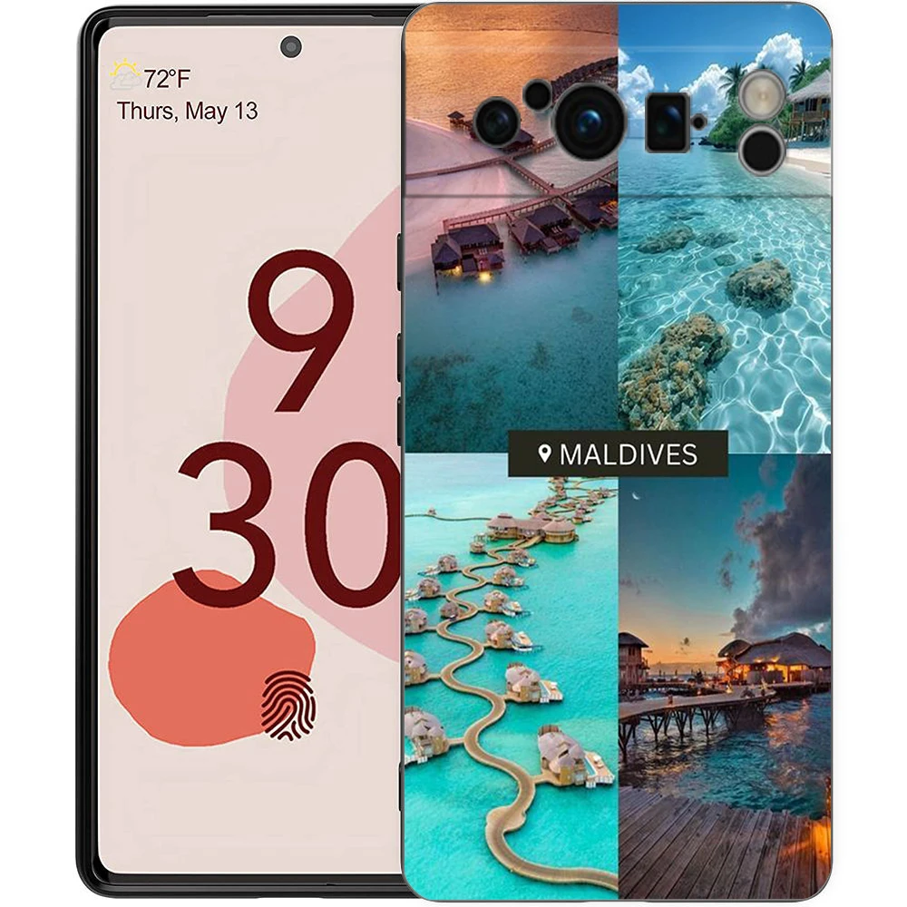 Para Google Pixel 10 Pro funda de teléfono Pixel 9 Pro XL TPU funda Pixel 8 Pro 9A 8A 7A 7 6A 6 Pro funda suave pasaporte de Maldivas - imagen 4