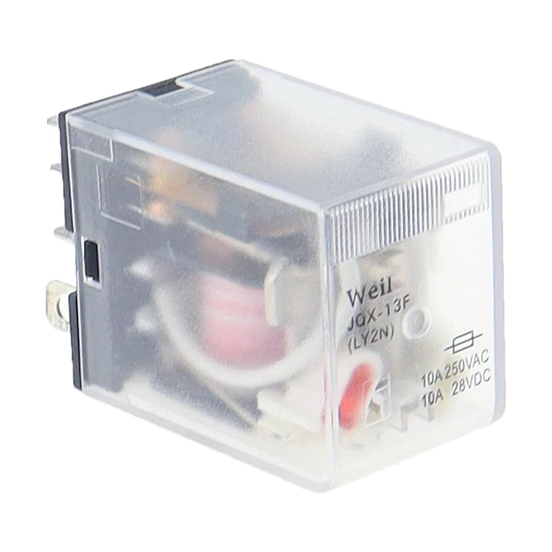 Relé de potencia de bobina de alta calidad, 10 piezas de AC/DC 12V, 24V, 36V, 48V, 110V, 220V, 380V, ly2nj, DPDT, 8 pines, hh62p, JQX-13, esmerilado, grueso - imagen 4