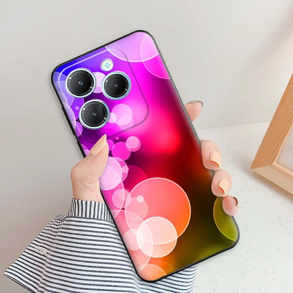 Funda de silicona suave con borde negro para Infinix, carcasa parachoques para Infinix Hot 40 Pro, 40i - imagen 2