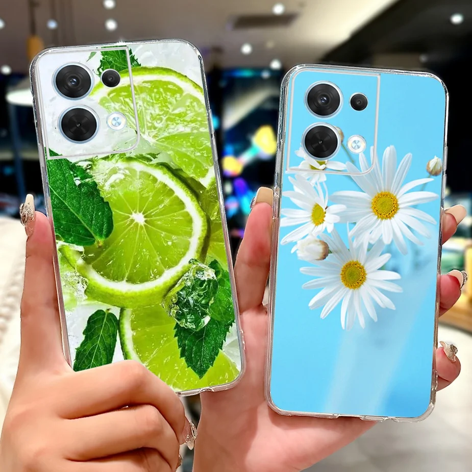 Para Oppo Reno8 Pro 5G funda CPH2357 cubierta pintada Popular de lujo funda de teléfono delgada suave para Oppo Reno 8 Pro Reno8 5G CPH2359 Fundas - imagen 4